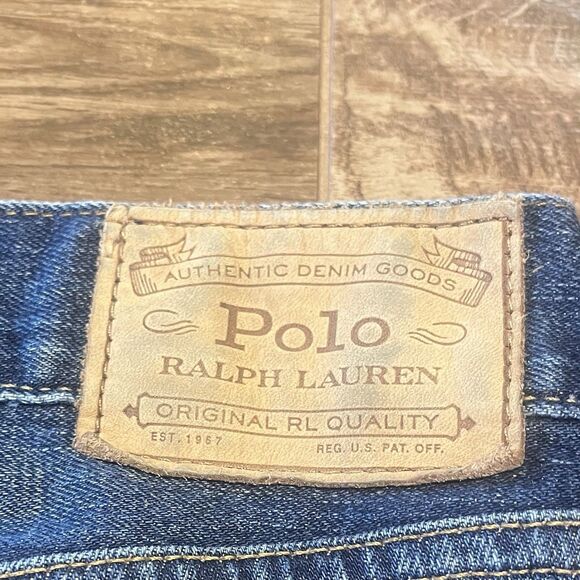 Polo Ralph Lauren Men Jeans 36x31 Blue Denim Pants Varick Slim Straight Stretch - Picture 8 of 13